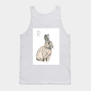 R for Rabbit alphabet illustration Tank Top